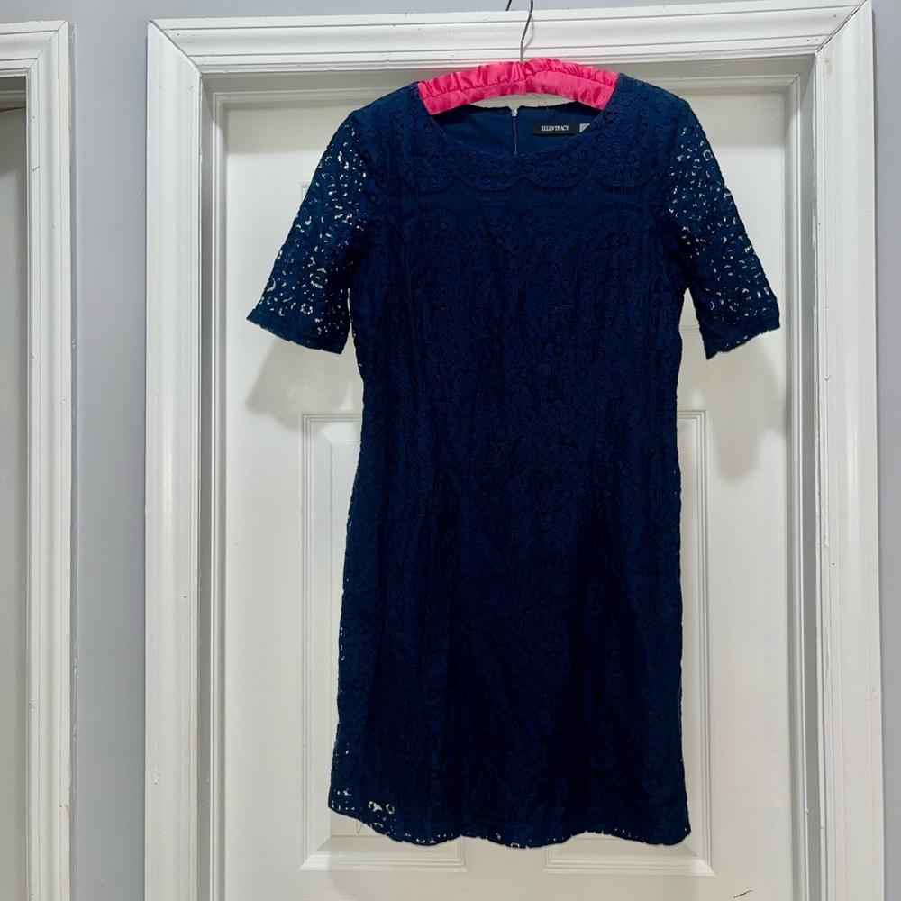 Navy blue lace dress